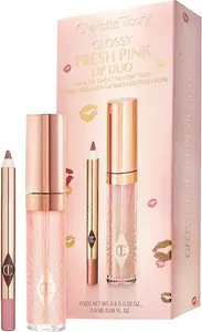 Charlotte Tilbury Glossy Fresh Pink Lip Duo In N/A - Pink. Size All.