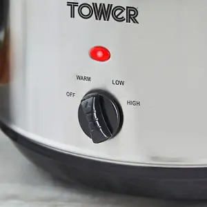 Tower 6.5 Litre Stainless Steel Slow Cooker