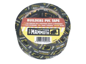 Everbuild 2BUILDBK75 Builder's PVC Tape 75mm x 33m Black EVB2BTBK75