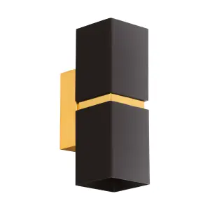 EGLO Passa LED Black/Gold Wall Light