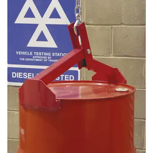 205L Drum Grab - 350kg Capacity - Heavy Duty Steel Construction - Overhead Hoist