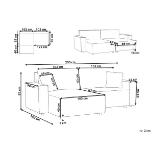 Corner Sofa KARILA Grey Right Hand