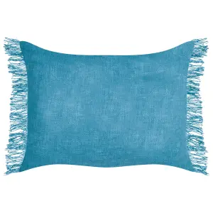 Set of 2 Cushions MABA Cotton Solid Blue