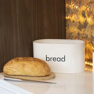 Kitchen Bread Bin with Bamboo Chopping Board Lid