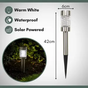 Wave Effect Solar Stake Outdoor Lights 4 Pack