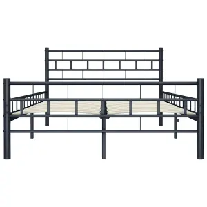 Berkfield Bed Frame Black Metal 120x200 cm