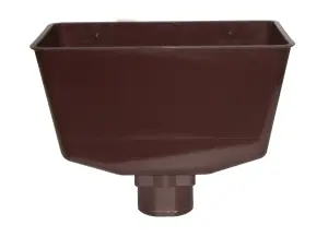 FloPlast Brown Round Gutter hopper, (L)185mm (W)112mm