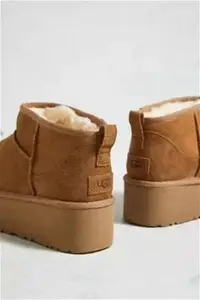 UGG Chestnut Classic Ultra-Mini Platform Boots - Brown UK 7 At Urban Outfitters