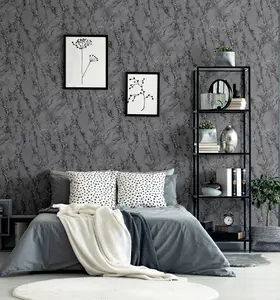 Arthouse Carrara Marble Charcoal Wallpaper