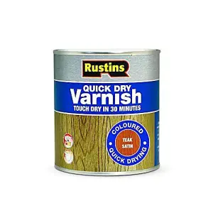 Rustins Quick Dry Varnish - Teak 1ltr