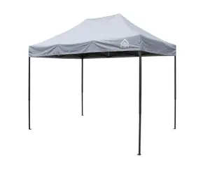 All Seasons Gazebos 3x2 Fully Waterproof Pop up Gazebo With Accessories Metallic Grey