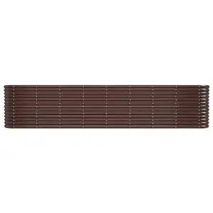 Berkfield Garden Planter Powder-coated Steel 332x40x68 cm Brown