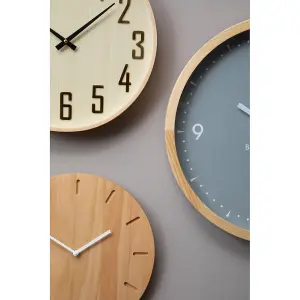 Interiors By premier Rustic Natural Wood Effect Wall Clock, Contemporary Wall Clock, Precised Time keeping  Wall Clock For Outdoor