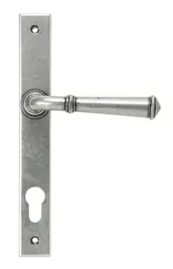 From The Anvil Pewter Regency Slimline Lever Espag. Lock Set