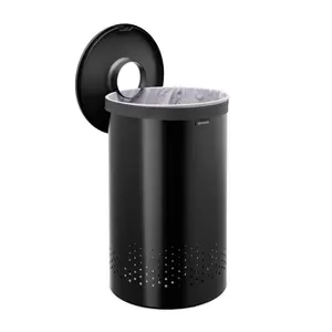 Brabantia Laundry Bin Black / 63.5cm H x 30cm W x 30cm D