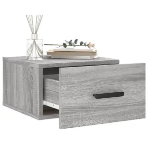 Berkfield Wall-mounted Bedside Cabinets 2 pcs Grey Sonoma 35x35x20 cm