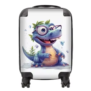 Happy Dinosaur With Glasses Suitcase - Small