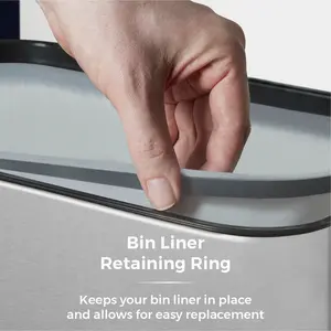 Steel Motion Sensor Rubbish Bin - 75L Chrome