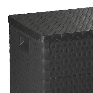 Berkfield Garden Storage Box Anthracite 120x56x63 cm PP Rattan