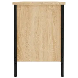 Berkfield Shoe Cabinet Sonoma Oak 100x35x50 cm Engineered Wood