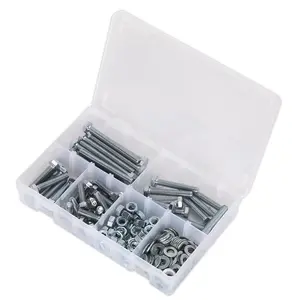 Sealey Setscrew, Nut & Washer Assortment 220pc High Tensile M8 Metric AB051SNW