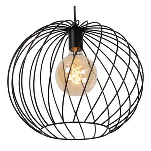 Lucide Danza Classic Pendant Light 40cm - 1xE27 - Black