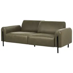 3 Seater Fabric Sofa Dark Green ASKIM