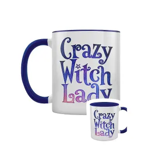 Grindstore Crazy Witch Lady Inner Two Tone Mug White/Blue (One Size)