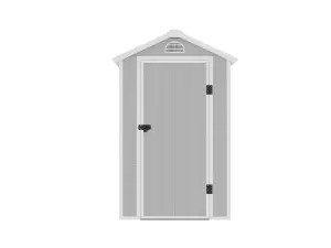 BillyOh Kingston Apex Plastic Shed Light Grey With Floor - 4x6 Light Grey