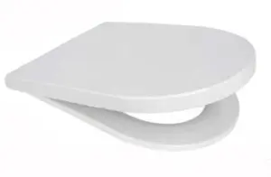 Euroshowers Top Fix White Middle D Soft Close Quick Release Toilet Seat 360x445mm