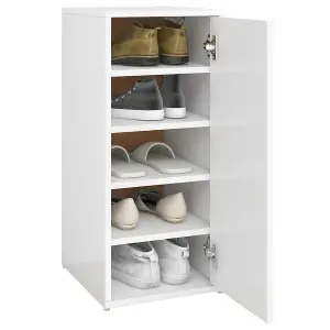 Berkfield Shoe Cabinet White 32x35x70 cm Engineered Wood