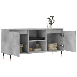 Berkfield TV Cabinet Concrete Grey 104x35x50 cm Engineered Wood