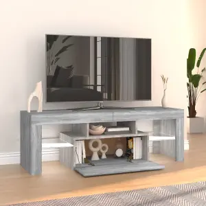 vidaXL TV Cabinet with LED Lights Grey Sonoma 120x35x40 cm