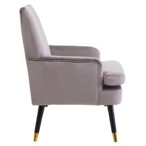 Interiors by Premier Mink Velvet Armchair, Built to Last lounge chair, Easy to Maintain Velvet Chair, Reliable Armchair