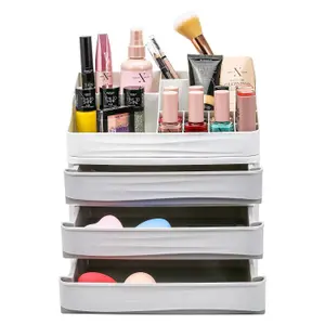 Makeup Organizer - Cosmetic Organiser Solid Drawer -Cosmetic Box Jewelry Storage Tray with Drawers - Vanity Countertop Display