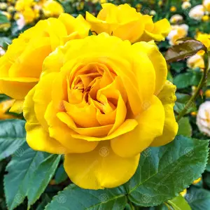 Home Sweet Home Yellow Rose - Outdoor Plant, Ideal for Gardens, Compact Size