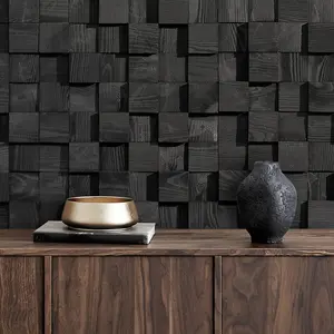 Pino Carbon - Natural Wood Panelling, Real Wood Wall Décor Panel