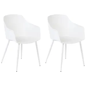 Scot Dining Chair (Set of 2) White / White