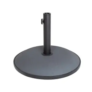 Charles Bentley 15Kg Round Concrete Parasol Base Umbrella Stand In Grey