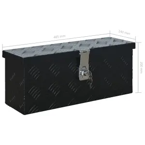 Berkfield Aluminium Box 485x140x200 mm Black