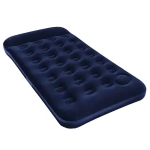 Inflatable Flocked Airbed with Built-in Foot Pump 188 x 99 x 28 cm