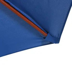 Berkfield Parasol with Wooden Pole 300x258 cm Blue