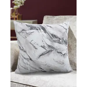 Tario Square Throw Cushion With Filling Grey