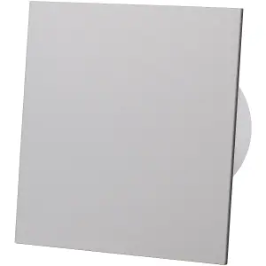 AirRoxy Grey Acrylic Glass Front Panel 100mm Timer Extractor Fan for Wall Ceiling Ventilation