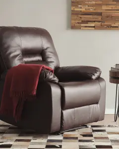 Recliner Chair BERGEN Faux Leather Brown