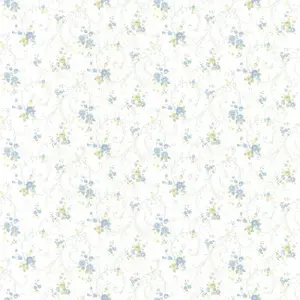 Galerie Pretty Prints Blue Rhiannon Floral Trail Wallpaper Roll