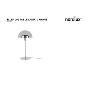 Nordlux Ellen Table Lamp Chrome E14