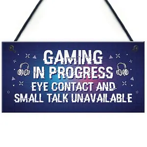 Red Ocean Gaming Novelty Gaming Boys Bedroom Gifts Hanging Sign Gamer Christmas Birthday Gift For Son Brother