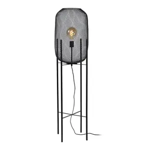 Lucide Mesh Vintage Floor Lamp 35cm - 1xE27 - Black