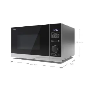 Sharp YC-PS234AU-S 23L 900W Microwave Oven with 8 Automatic Programs - Silver